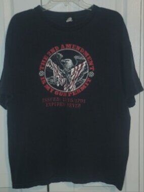 Hot Leathers 2A Graphic T Shirt XL Eagle Flag Distressed